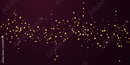 Gold stars random luxury sparkling confetti. Scatt