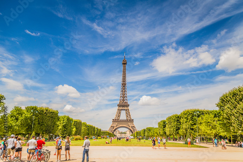 Eiffel tower in summer