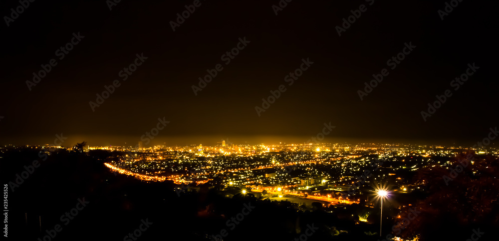 Naklejka premium point view cityscape