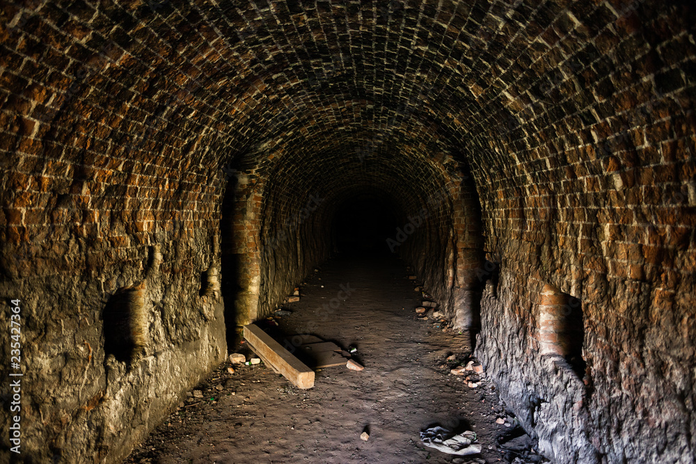 Fototapeta premium Spooky Corridor In Abandoned Building