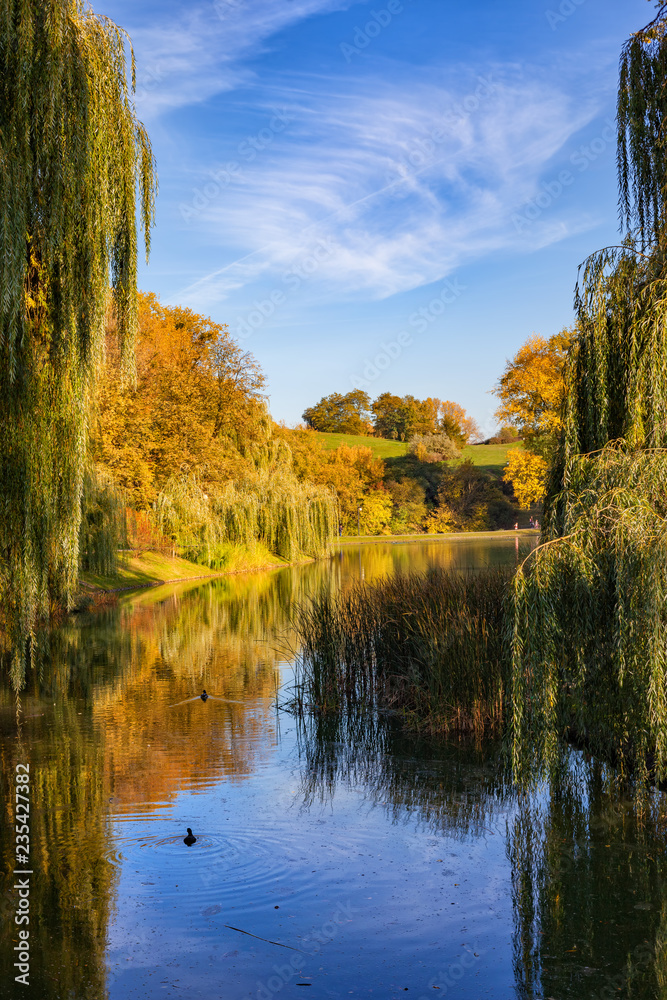 Autumn Moczydlo Park In Warsaw