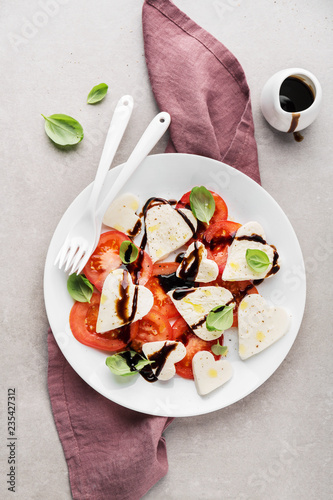 Italian caprese salad for valentine s day