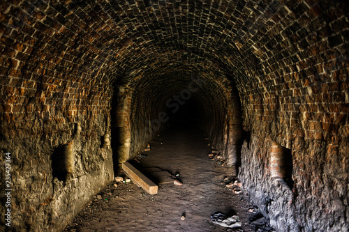 Spooky Corridor In Abandoned Building
