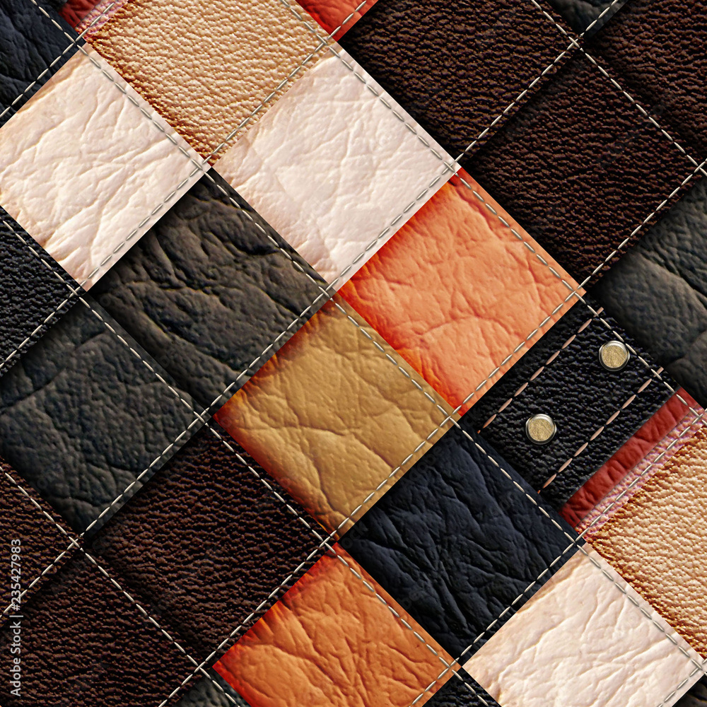 leather patchwork background leather patchwork background