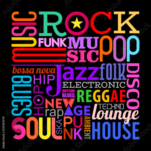 Music Styles text design