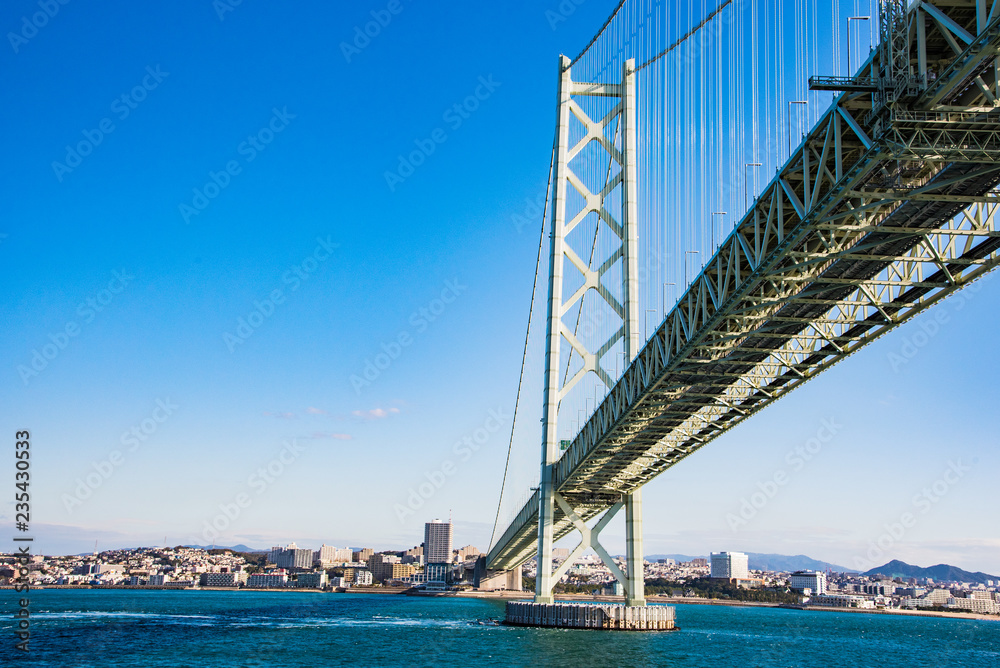 Obraz premium 海峡の風景・神戸市街