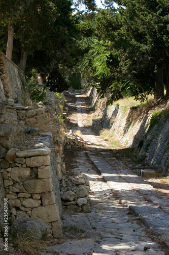 Old historic road through Knossos  Crete  Greece