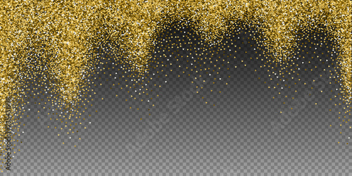 Gold triangles glitter luxury sparkling confetti. 