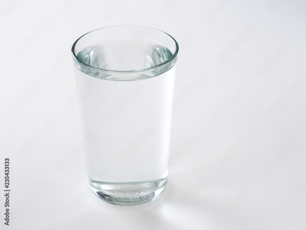 Glass of Water on a white background