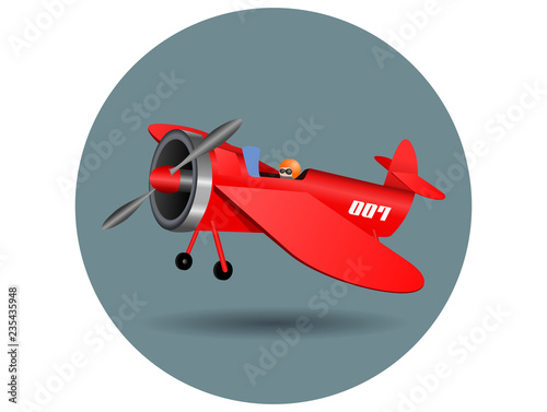 vector illustration graphic design of the cartoon vintage airplane.