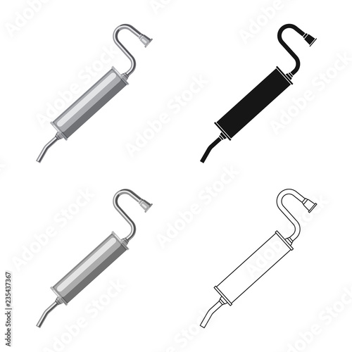 Vector illustration of auto and part symbol. Set of auto and car stock vector illustration.