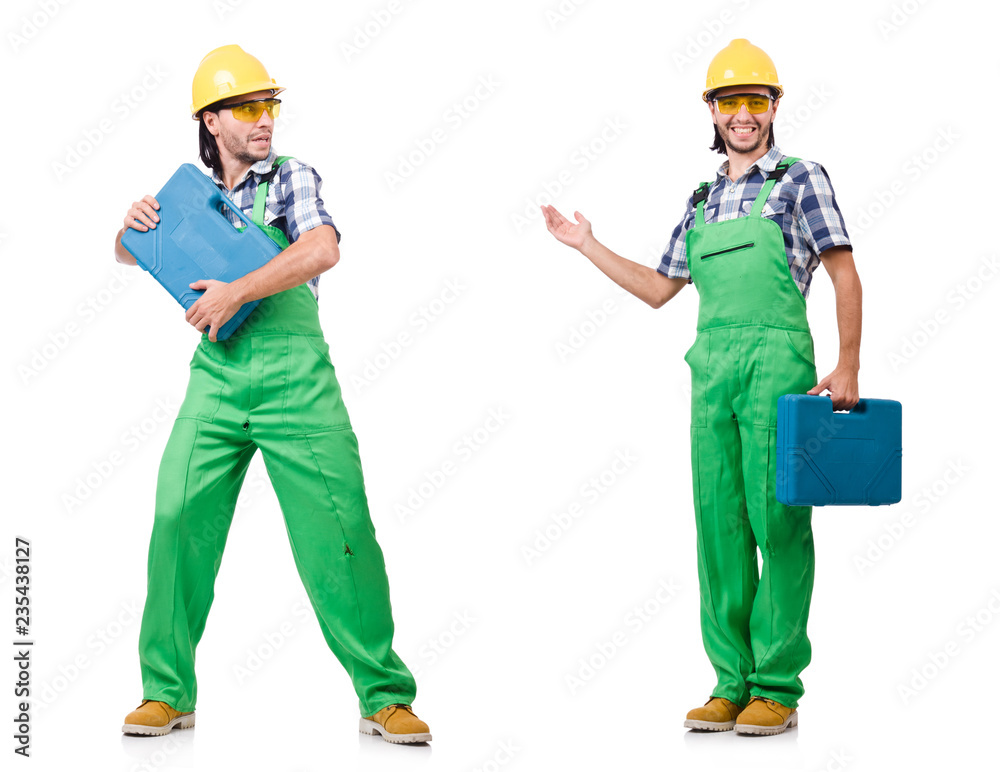 Industrial worker isolated on the white background Industrial worker isolated on the white background