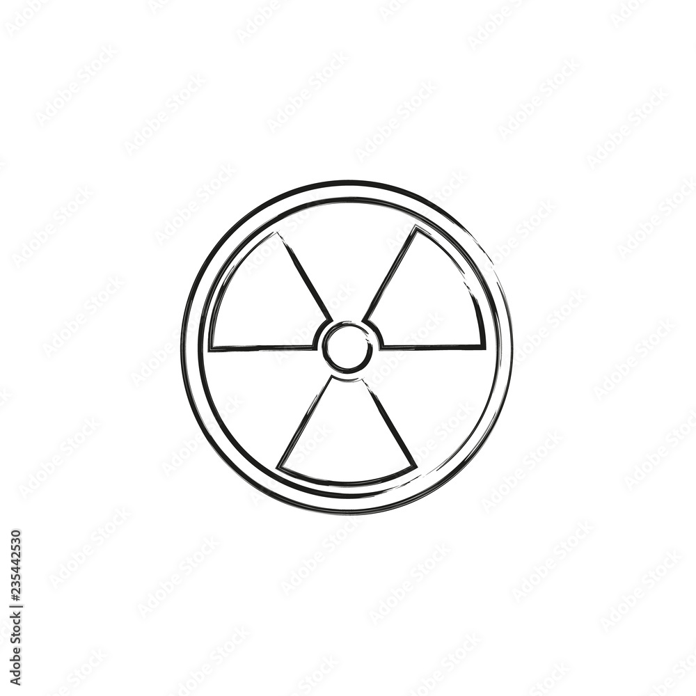 Radioactive symbol, icon. Vector illustration. Radioactive symbol, icon. Vector illustration.