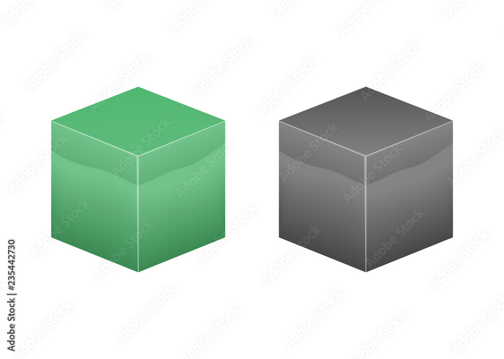Isometric 3D cube textures vector set for computer games Isometric 3D cube textures vector set for computer games