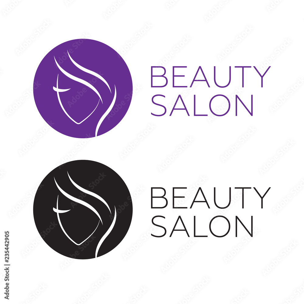 Beauty logo for hair salon. Logo hair vector Beauty logo for hair salon. Logo hair vector