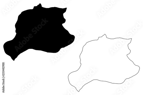 Bayburt (Provinces of the Republic of Turkey) map vector illustration, scribble sketch Bayburt ili map