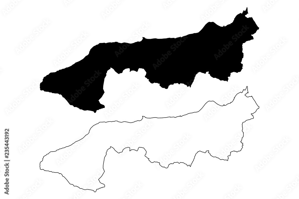 Yalova (Provinces of the Republic of Turkey) map vector illustration, scribble sketch Yalova ili map