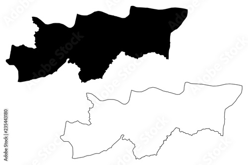 Sirnak (Provinces of the Republic of Turkey) map vector illustration, scribble sketch Sirnak ili map photo