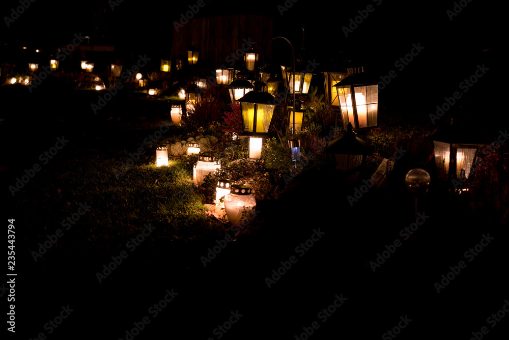 lanterns in a cementery lights up november 3 2018