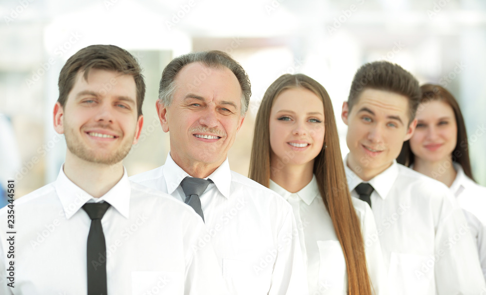 close up. confident business team on blurred background office close up. confident business team on blurred background office