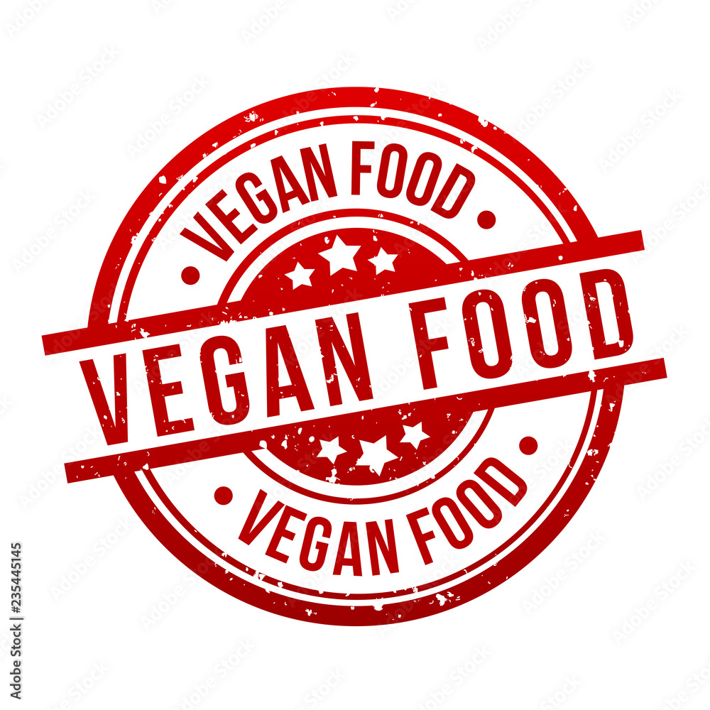 vegan food round red grunge stamp badge vegan food round red grunge stamp badge