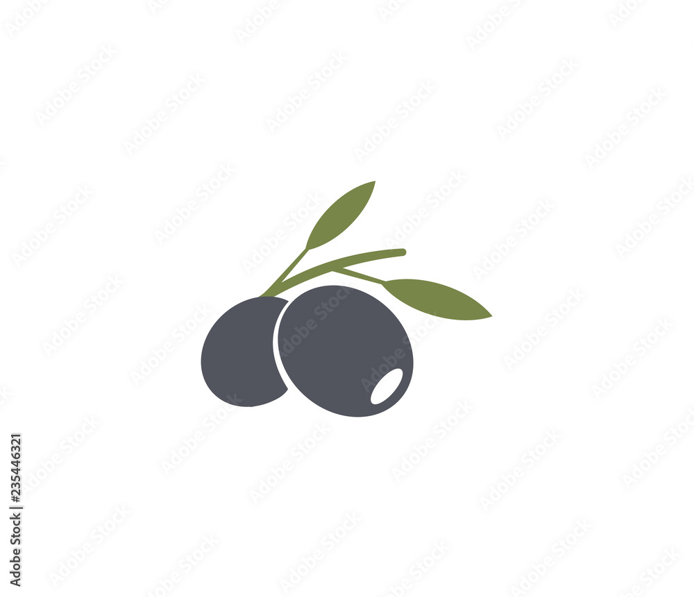 Olives emblem. Olive oil logo element. Green olive branch, leaves and fruit. Natural food sign. Olives emblem. Olive oil logo element. Green olive branch, leaves and fruit. Natural food sign.