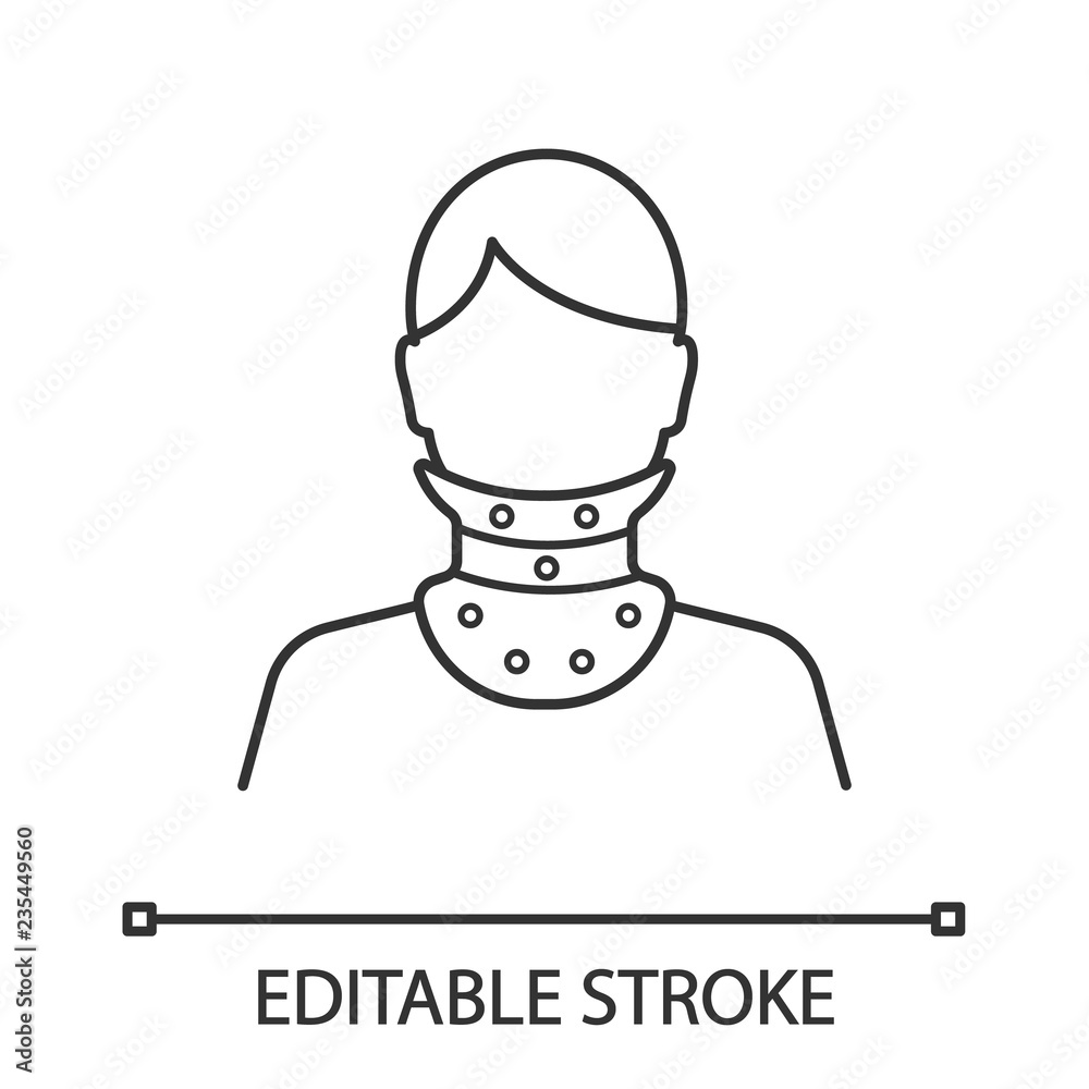 Cervical collar linear icon