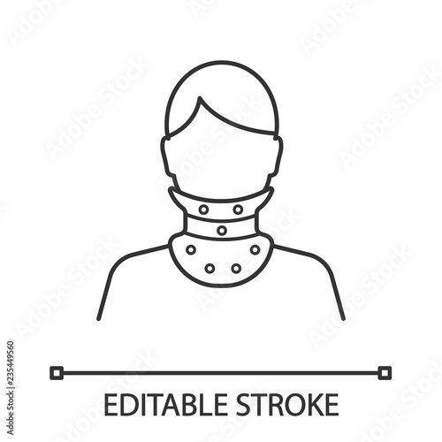 Cervical collar linear icon