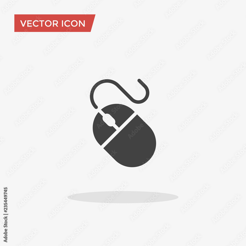 Computer mouse Icon in trendy flat style isolated on grey background, for your web site design, app, logo, UI. Vector illustration, EPS10. Computer mouse Icon in trendy flat style isolated on grey background, for your web site design, app, logo, UI. Vector illustration, EPS10.