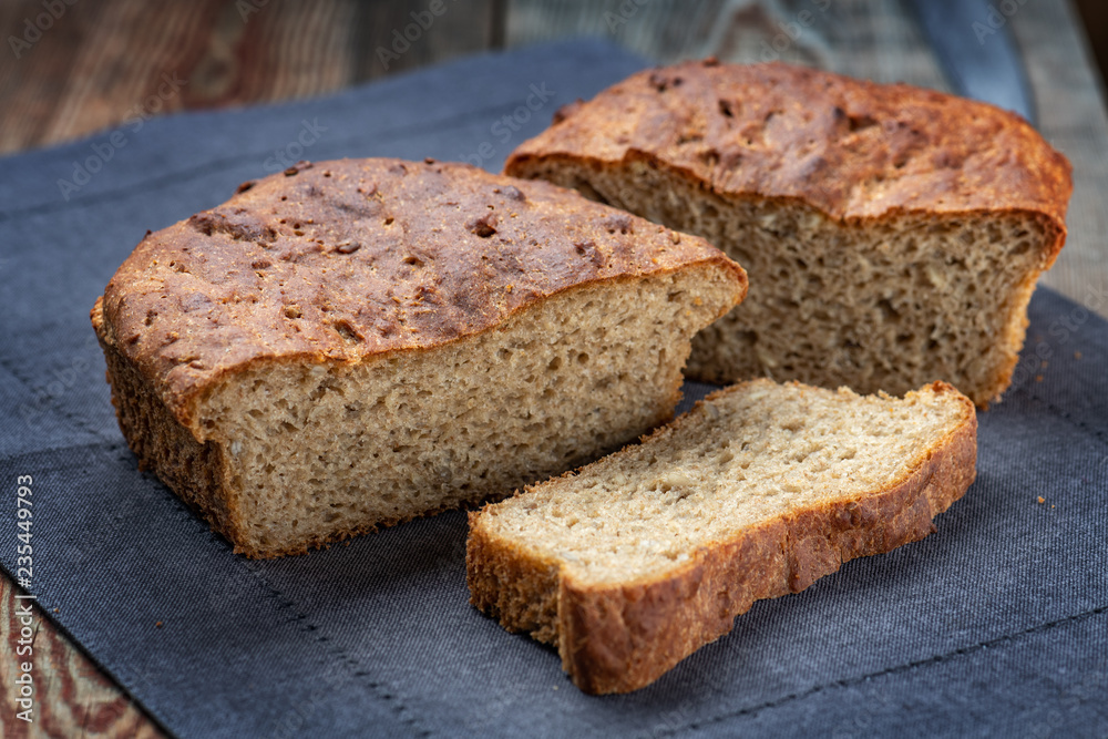 whole grain or whole wheat bread, slices of homemade bread