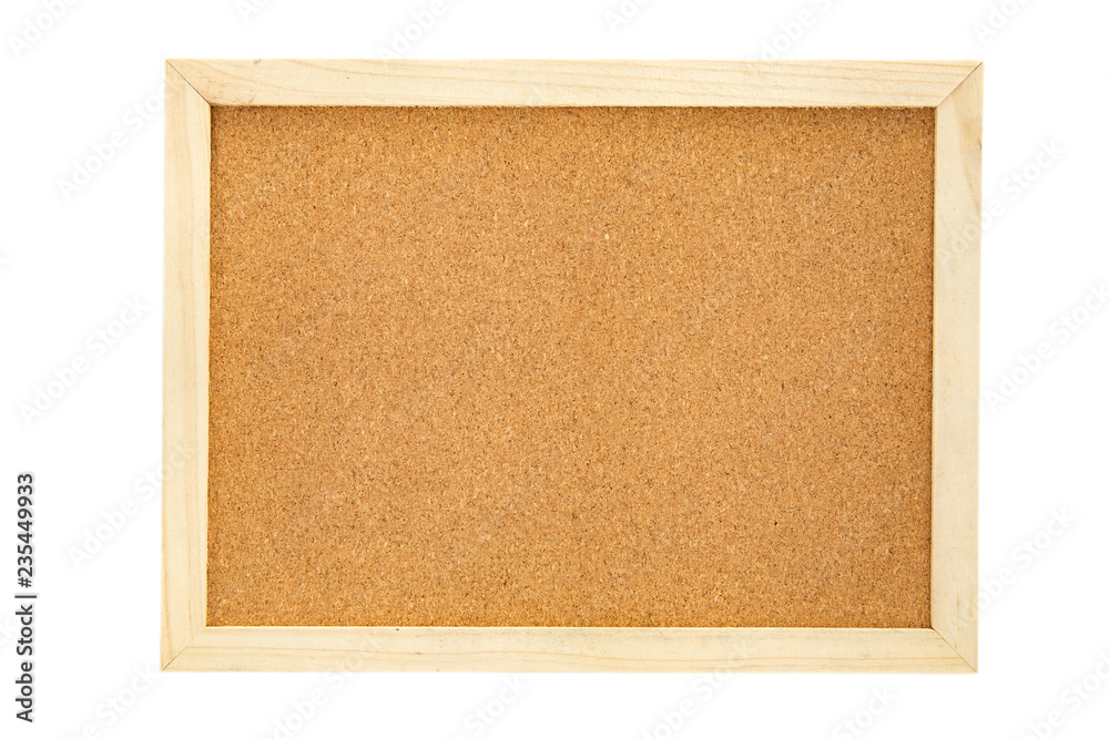Fototapeta premium empty cork pin board isolated on a white background