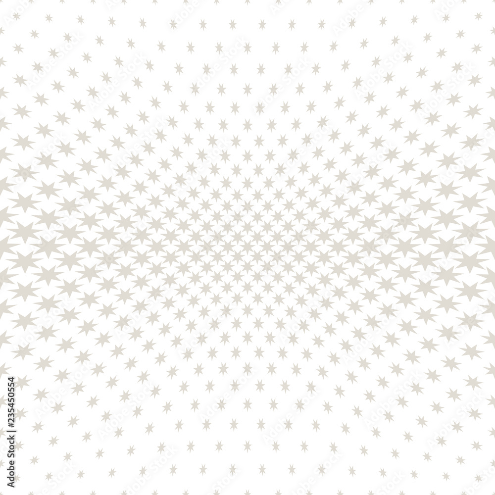 Fototapeta premium Geometric halftone vector pattern with stars. Usable as border, design element or background.