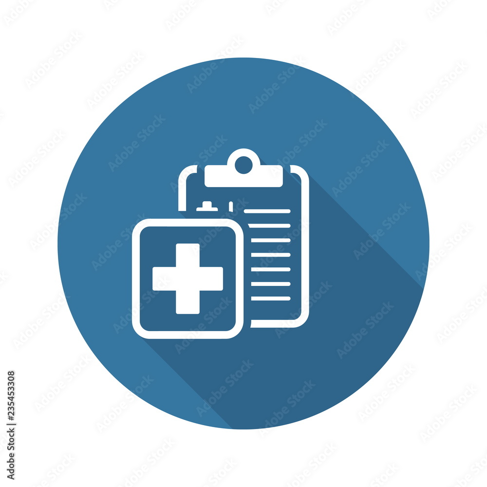 Medical Report and Services Flat Icon Medical Report and Services Flat Icon