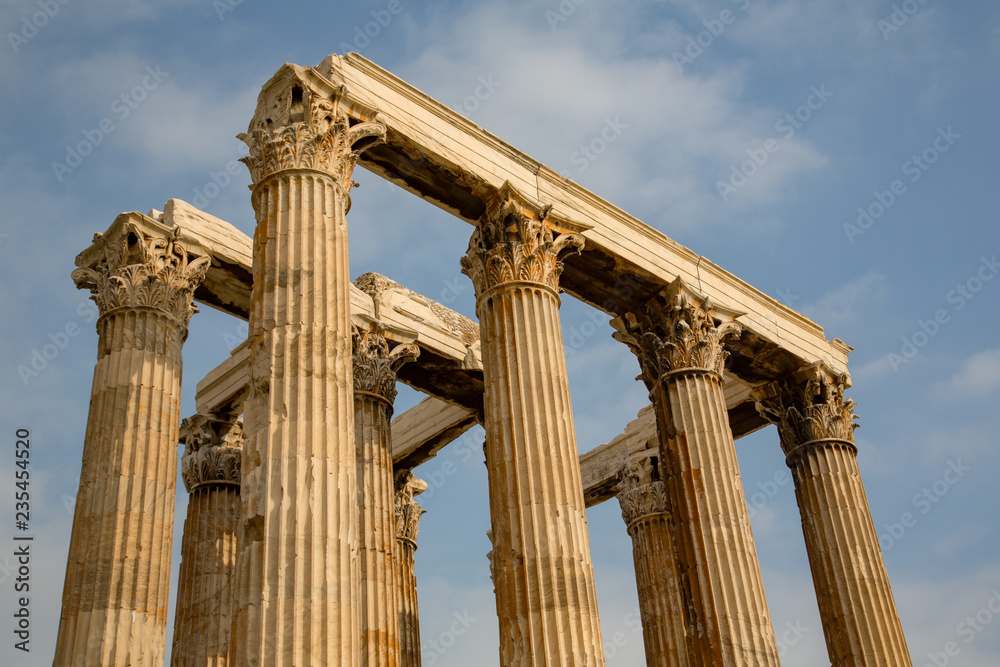 Ancient Columns at the Acropolis, Athens, Greece