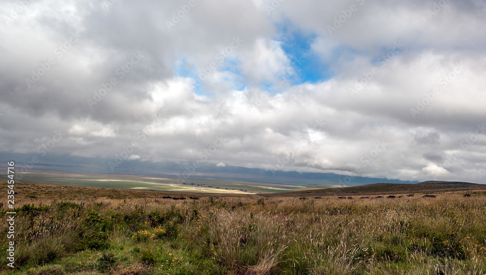 Mountains in Tanzania in the Ngorogoro Valley Mountains in Tanzania in the Ngorogoro Valley