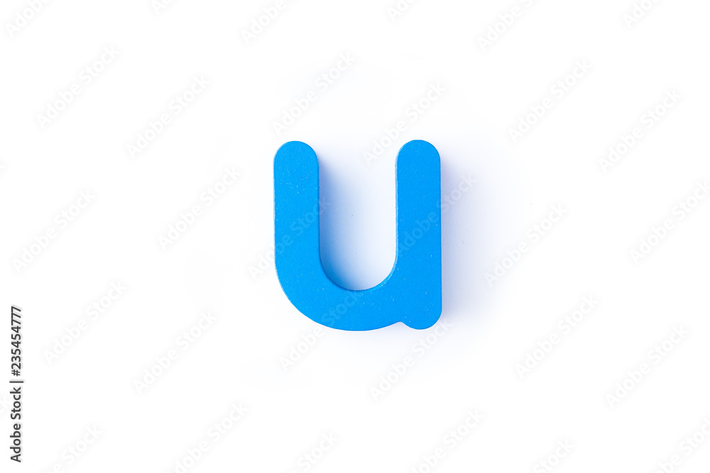 U letters in English on a white background. U letters in English on a white background.