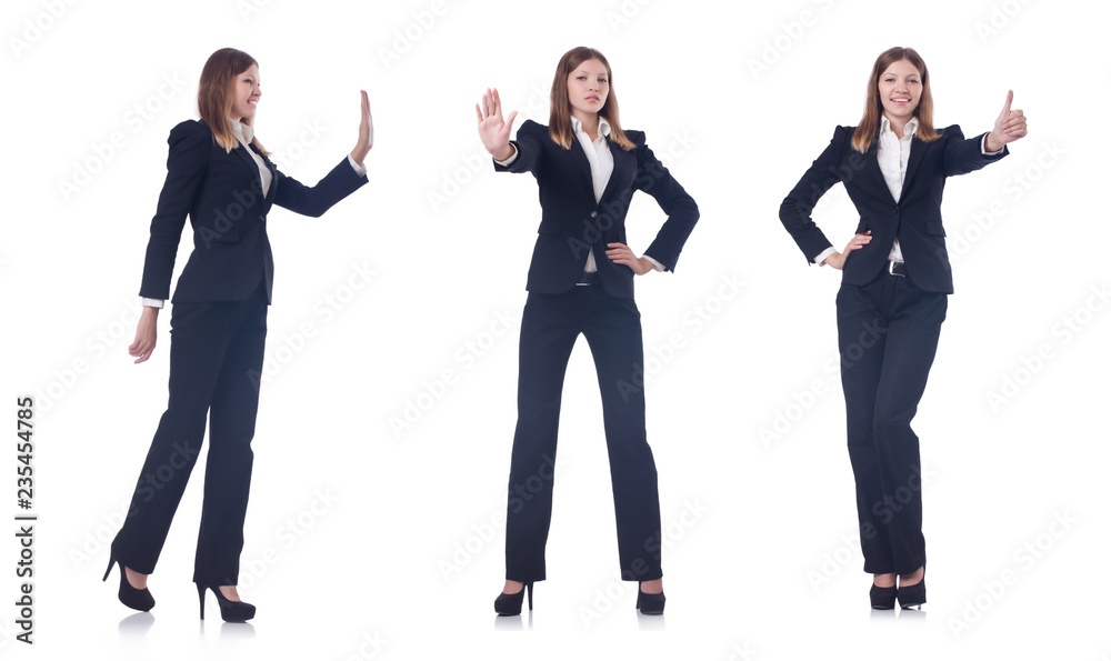 Woman businesswoman isolated on white