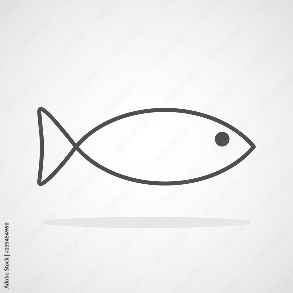 Fish icon isolated. Vector illustration. Fish icon isolated. Vector illustration.