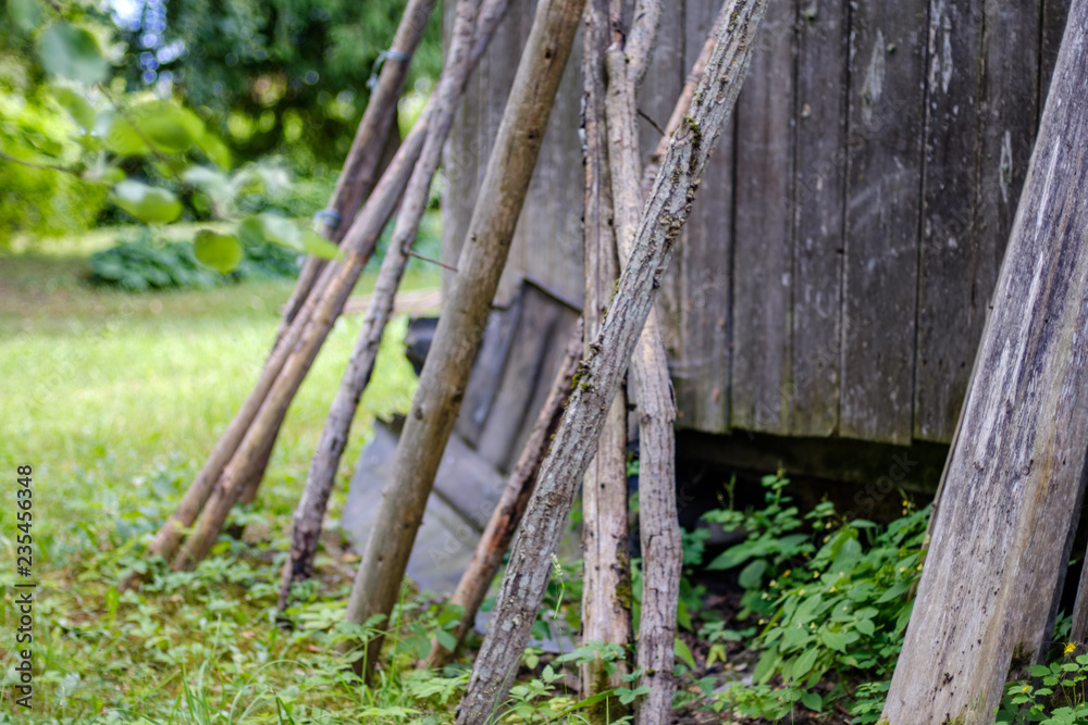 old wooden barn details in countryside at summer old wooden barn details in countryside at summer