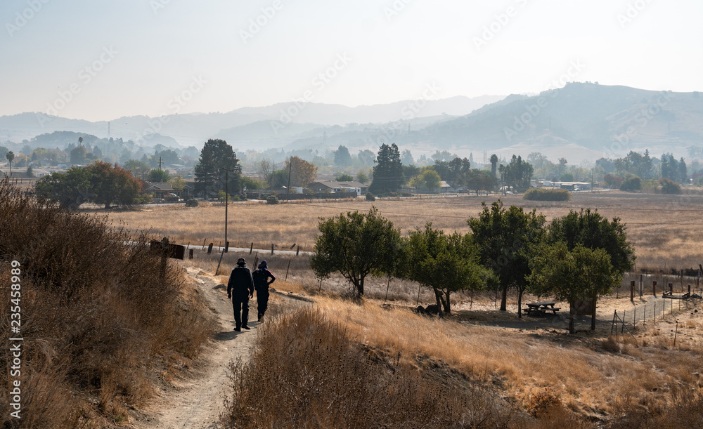 Wildfire Caused Smoke and Haze Obstructing the View , Santa Teresa County Park, San Jose, California Wildfire Caused Smoke and Haze Obstructing the View , Santa Teresa County Park, San Jose, California