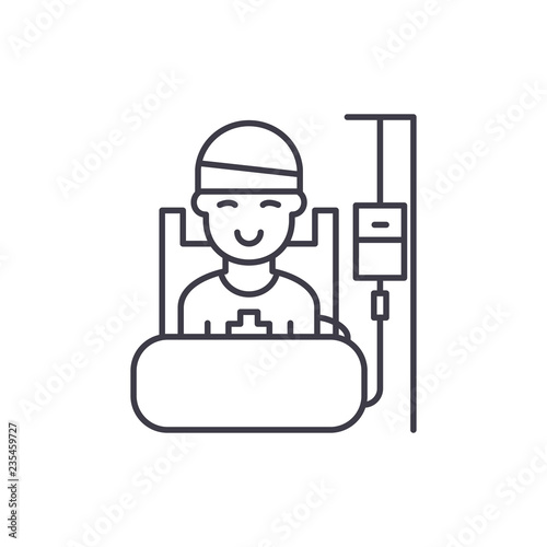 Operative period line icon concept. Operative period vector linear illustration, sign, symbol