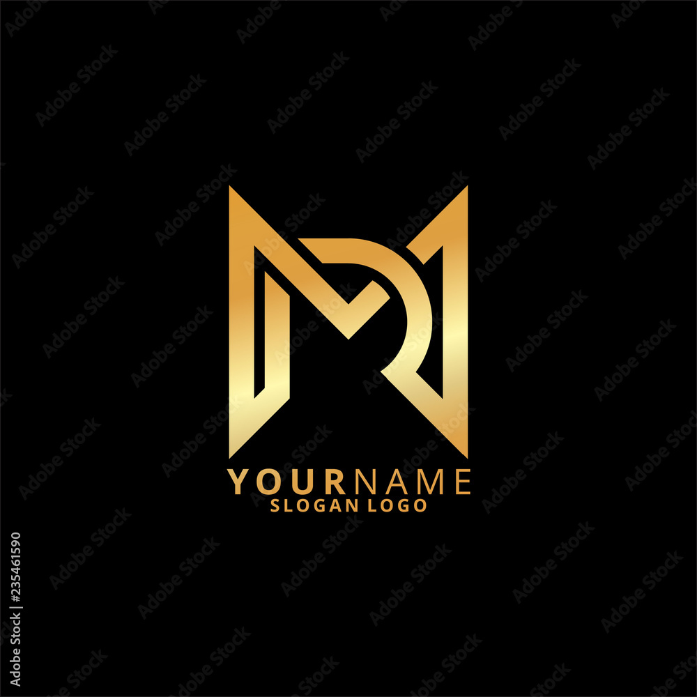 gold Letter M and R 2 Stock Vector | Adobe Stock