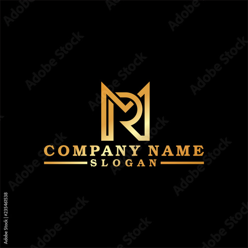 gold Letter M and R