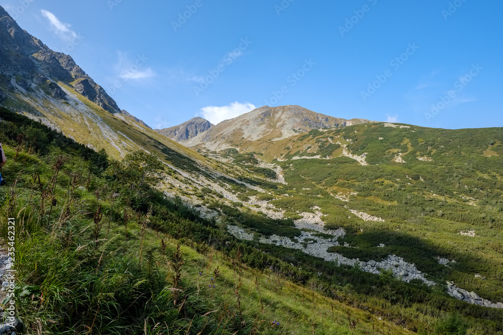 Distant mountain cores in slovakia Tatra mountain trails