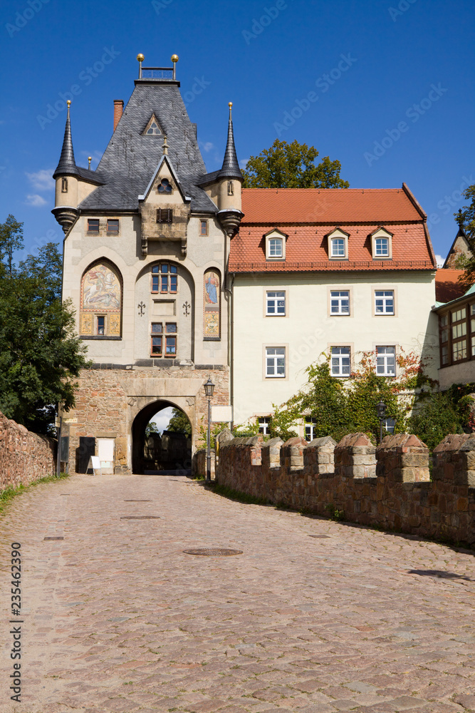 The gate of the Albrechtsburg castle in Meissen