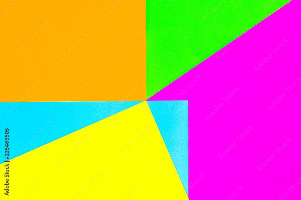 Texture background of fashion colors: pink, yellow, green, blue, colorful paper backdrop. Geometric pattern papers in minimal concept, top view, flat lay Texture background of fashion colors: pink, yellow, green, blue, colorful paper backdrop. Geometric pattern papers in minimal concept, top view, flat lay