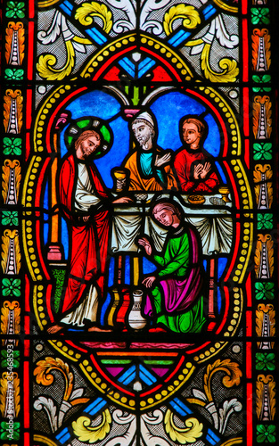 Stained Glass in Monaco Cathedral - Wedding at Cana