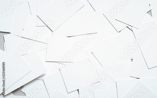 Business Card Mock-Up (US 3.5 x 2) - Pile of Cards. 3D Illustration photo