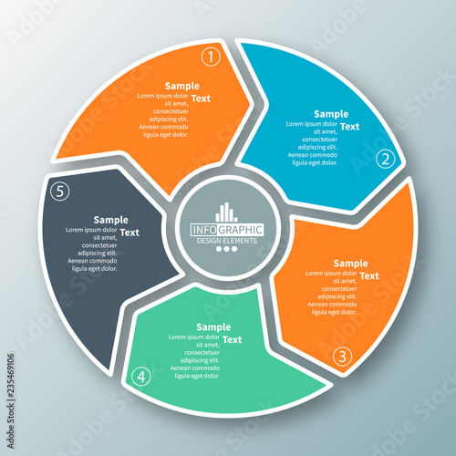 Abstract 3D Paper Infographics. Business template .Vector illustration