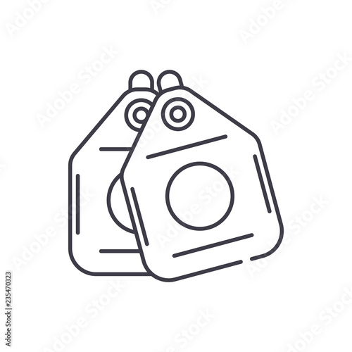 Vacuum cleaner bags line icon concept. Vacuum cleaner bags vector linear illustration, sign, symbol